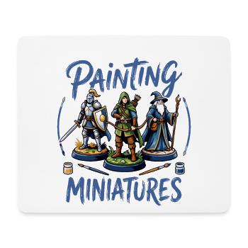 Je préfère peindre des miniatures - Tapis de souris (format paysage) - blanc - Devant