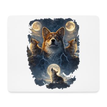 Dreimonde Corgi. - Mousepad (Querformat) - Weiß - Vorne