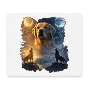 Moon Guardian Labrador Retriever - Mouse Pad (horizontal) - white - Front