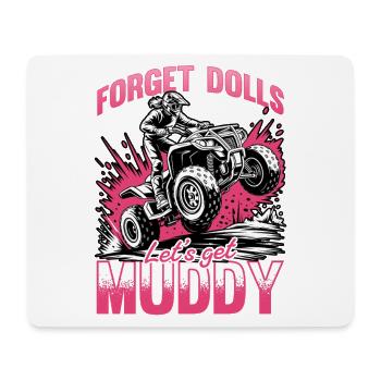 Quad ATV Femme Fille Quad Quad - Tapis de souris (format paysage) - blanc - Devant