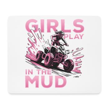 Quad ATV Femme Fille Quad Quad - Tapis de souris (format paysage) - blanc - Devant