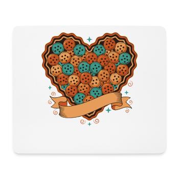 Pickleball-lustiger Spieler liebt Pickle-Ballplatz - Mousepad (Querformat) - Weiß - Vorne