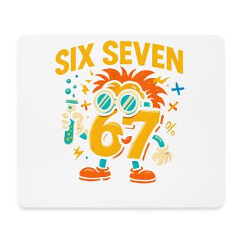 Six Seven 67 Science Humor Nerd Gift Idea - Mouse Pad (horizontal) - white - Front