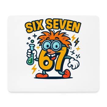 Six Seven 67 Science Humor Nerd Gift Idea - Mouse Pad (horizontal) - white - Front