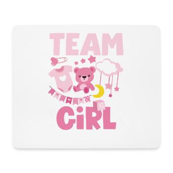 Team Mädchen Baby Party Pink Gender Reveal - Mousepad (Querformat) - Weiß - Vorne