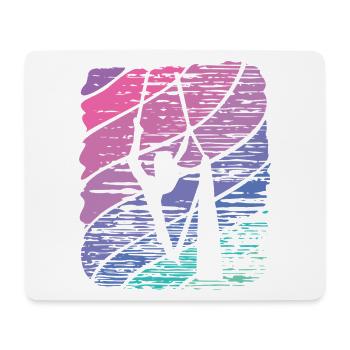 Vertikaltuch Vintage Luftakrobatik Aerial Silk - Mousepad (Querformat) - Weiß - Vorne