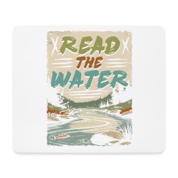 Fly Fishing Fly Angler Read The Water - Mouse Pad (horizontal) - white - Front