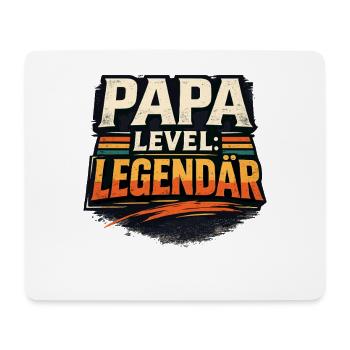 Papa Level Legendär Vintage Retro Statement - Mousepad (Querformat) - Weiß - Vorne