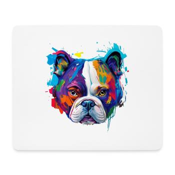 Caniche coloré amour Pop Art Amour des chiens - Tapis de souris (format paysage) - blanc - Devant