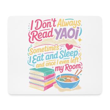 Je ne lis pas toujours des livres jeunesse – Manger dormir - Tapis de souris (format paysage) - blanc - Devant