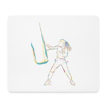 Boxer Drawing - Mouse Pad (horizontal) - white - Front