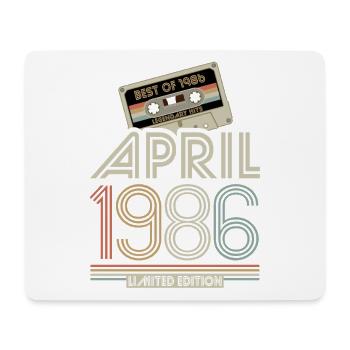 Meilleur d’avril 1986 cassette | Édition limitée - Tapis de souris (format paysage) - blanc - Devant