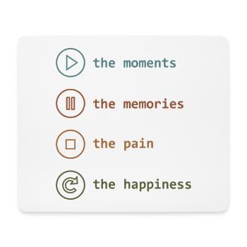Pleine conscience, moments, souvenirs, bonheur - Tapis de souris (format paysage) - blanc - Devant