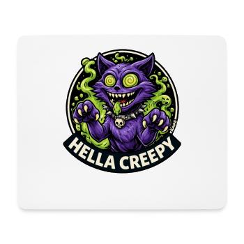 Hella Creepy Neon Cat - Mouse Pad (horizontal) - white - Front