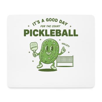 Pickleball, c’est une bonne journée pour le terrain, drôle - Tapis de souris (format paysage) - blanc - Devant