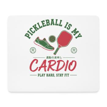 Le pickleball est mon cardio, joueur drôle, pickle ball - Tapis de souris (format paysage) - blanc - Devant
