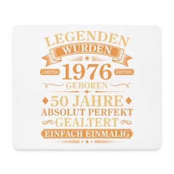 Jahrgang 1976 Perfekt Gealtert 50. Geburtstag - Mousepad (Querformat) - Weiß - Vorne