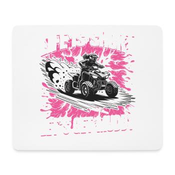 Quad ATV Femme Fille Quad Quad - Tapis de souris (format paysage) - blanc - Devant
