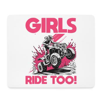 Quad ATV Femme Fille Quad Quad - Tapis de souris (format paysage) - blanc - Devant