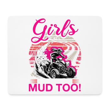 Quad ATV Femme Fille Quad Quad - Tapis de souris (format paysage) - blanc - Devant