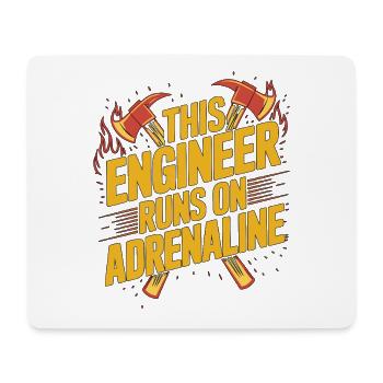 Fire Engineer This Engineer Runs On Fire Officer - Mousepad (Querformat) - Weiß - Vorne
