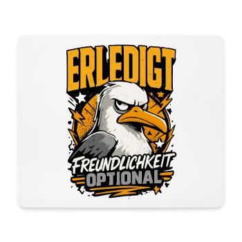 Erledigt Freundlichkeit optional Adler Humor - Mousepad (Querformat) - Weiß - Vorne