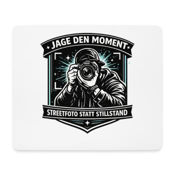 Streetfoto statt Stillstand Fotograf Statement - Mousepad (Querformat) - Weiß - Vorne