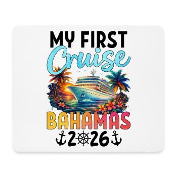 Ma première croisière aux Bahamas 2026 - Tapis de souris (format paysage) - blanc - Devant