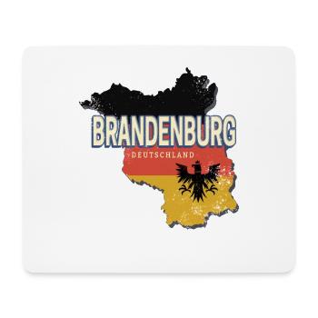 Brandenburg Deutschland Retro Bundesland Landkarte - Mousepad (Querformat) - Weiß - Vorne