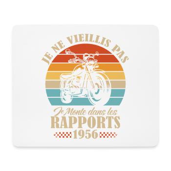 Je Ne Vieillis Pas Moto Vintage Humour - Tapis de souris (format paysage) - blanc - Devant