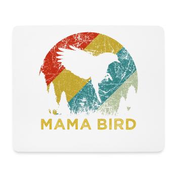 Mama Bird Retro Vintage-Muttertags-Ästhetik - Mousepad (Querformat) - Weiß - Vorne