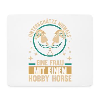 Steckenpferd Hobbyhorse Hobby Horsing - Mousepad (Querformat) - Weiß - Vorne