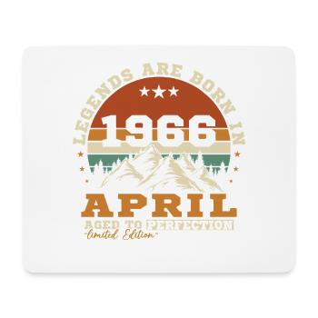 April 1966 Vintage-Geburtstagsgeschenk - Mousepad (Querformat) - Weiß - Vorne