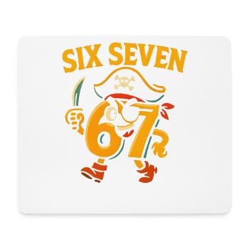 Six Sept 67 Pirate Italian Brainrot Humour Drôle - Tapis de souris (format paysage) - blanc - Devant