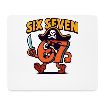 Six Sept 67 Pirate Italian Brainrot Humour Drôle - Tapis de souris (format paysage) - blanc - Devant