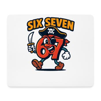 Six Sept 67 Pirate Italian Brainrot Humour Drôle - Tapis de souris (format paysage) - blanc - Devant