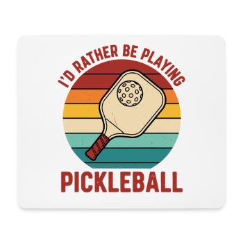 Pickleball, je préférerais jouer à un joueur drôle, mon amour - Tapis de souris (format paysage) - blanc - Devant