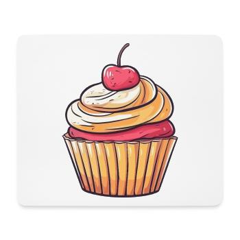 Illustration de cupcakes Krem aux cerises - Tapis de souris (format paysage) - blanc - Devant