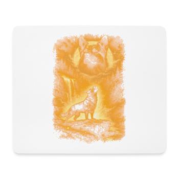 Berger allemand, Lune - Tapis de souris (format paysage) - blanc - Devant