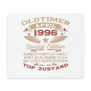 30. Geburtstag Geschenk Mann Oldtimer April 1996 - Mousepad (Querformat) - Weiß - Vorne