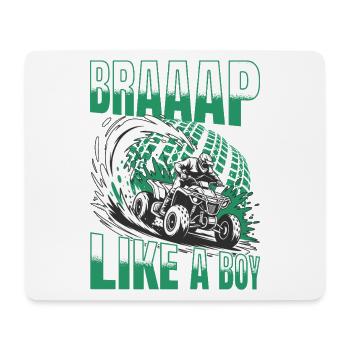 Quad ATV Boy Men Four Wheeler - Mouse Pad (horizontal) - white - Front