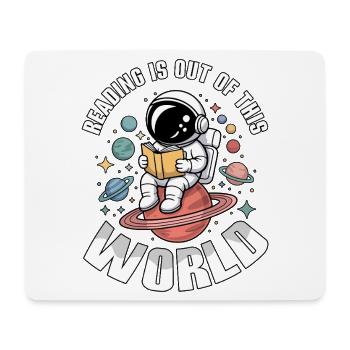 Book Reading Is Out Of This World - Mouse Pad (horizontal) - white - Front