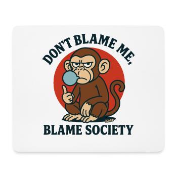 T-shirt de la Société du Singe qui blâme le Singe - Tapis de souris (format paysage) - blanc - Devant