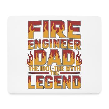 Fire Engineer Dad The Idol The Myth Fire Service - Mousepad (Querformat) - Weiß - Vorne