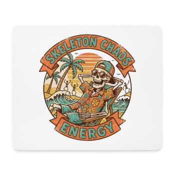 Squelette Chaos Energy Retro Graphique de plage - Tapis de souris (format paysage) - blanc - Devant