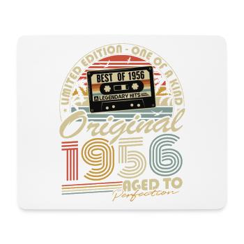 Cadeau d’anniversaire original vintage de 1956 - Tapis de souris (format paysage) - blanc - Devant