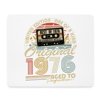Cadeau d’anniversaire vintage original de 1976 - Tapis de souris (format paysage) - blanc - Devant