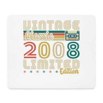 2008 Vintage Retro Birthday Gift - Mouse Pad (horizontal) - white - Front