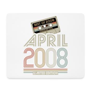 Best of April 2008 Kassette | Limited Edition - Mousepad (Querformat) - Weiß - Vorne