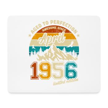 Vintage Limited Edition April 1956 Geburtstag - Mousepad (Querformat) - Weiß - Vorne
